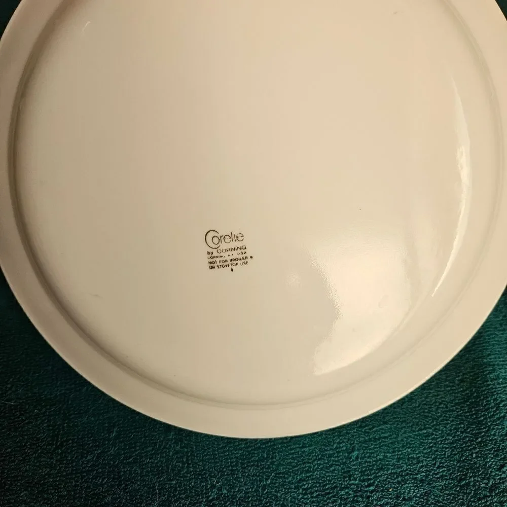 Corelle 2 luncheon plates in the Almond Citrus pattern.